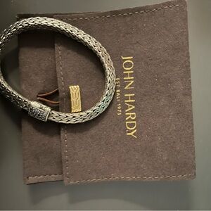 John Hardy Silver and Gold Men's Woven Bracelet